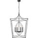 Tracy 6 Light 24 inch Matte Black Indoor Pendant Ceiling Light